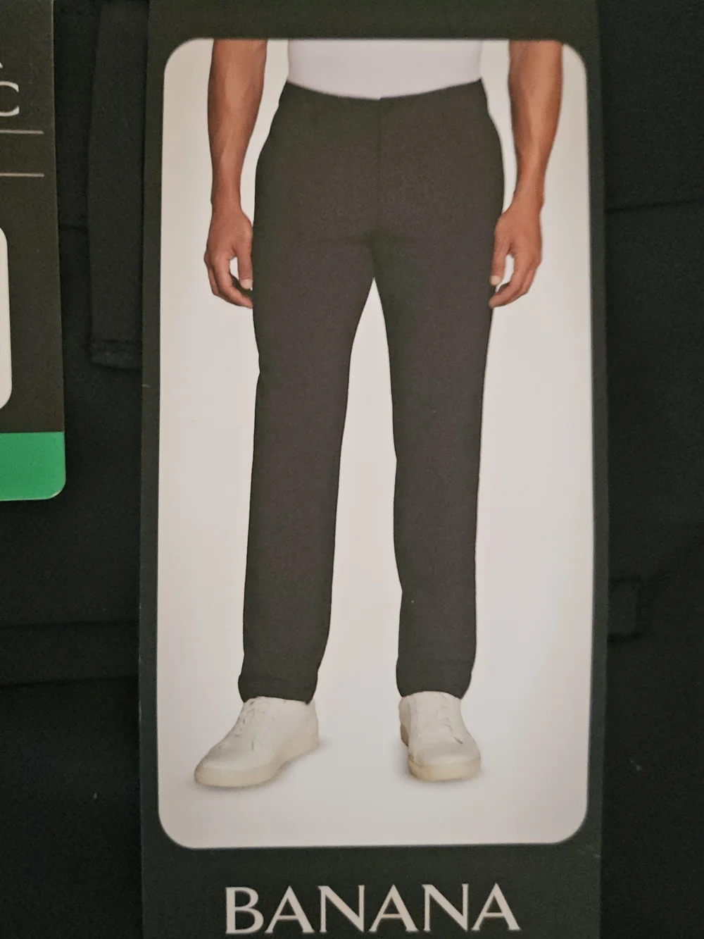 Banana Republic Men's Flat Front Pants - Black